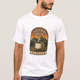 Gedreven door Retro Kampeer Coffee T-shirt