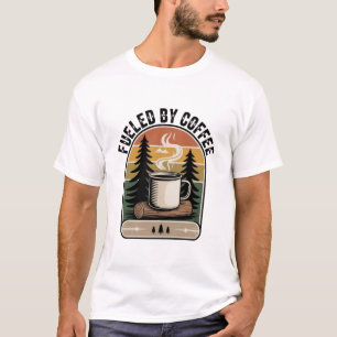 Gedreven door Retro Kampeer Coffee T-shirt