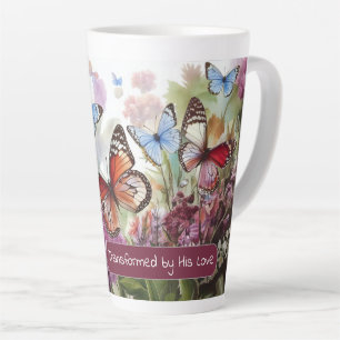 Gedreven door zijn liefde en vlinders latte mok