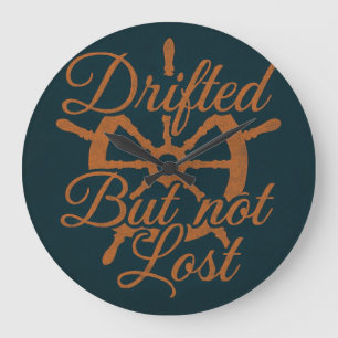 Gedreven maar niet verloren helm Wall Clock Grote Klok
