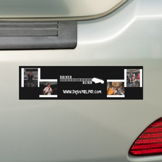 GEDRIVEN BLIND-BUMPERSTICKER BUMPERSTICKER (Op auto)