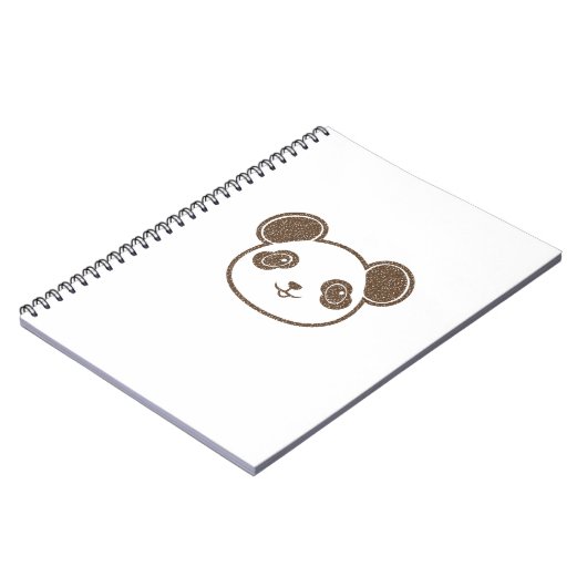 Gedroefde panda beer notitieboek (Linkerzijde)