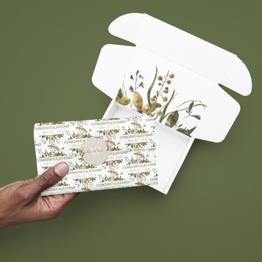 Gedroogd Bloem Felicitaties Tissue Papier