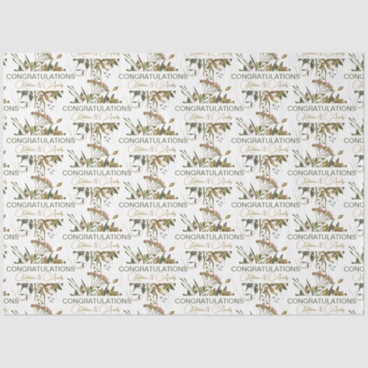 Gedroogd bloemengebed tissuepapier  (Voorkant)