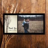 Gedroogd Boerderij van flesje met gerst Wuwelijk D Bedankkaart