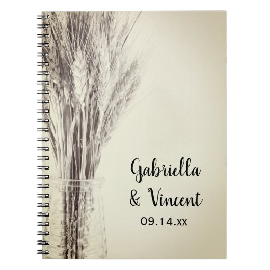 Gedroogd Boerderij van gerst Weddenschap Notitieboek (Voorkant)