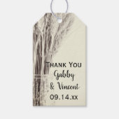 Gedroogd Boerderij van het land van de gerst Weddi Cadeaulabel (Voorkant)