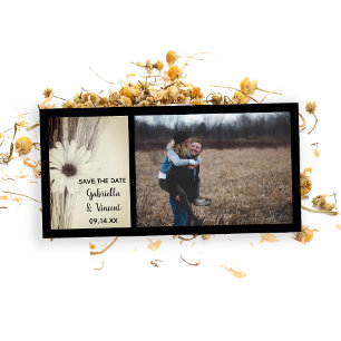 Gedroogd Boerderij Wheat Country Wedding Save the Date