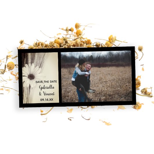 Gedroogd Boerderij Wheat Country Wedding Save the  Date