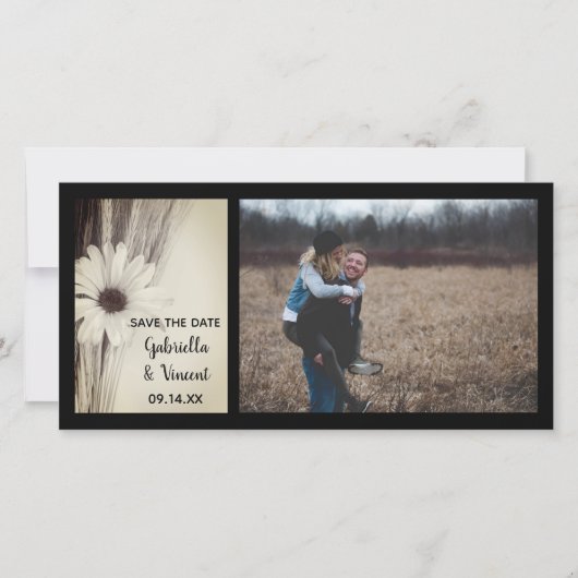 Gedroogd Boerderij Wheat Country Wedding Save the  Save The Date (Voorkant)