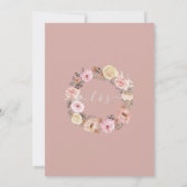 Gedroogd Floral Boho Blush Roos Gold Vrijgezellenf Kaart (Achterkant)