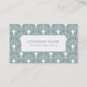 Gedroogd groen en wit  Kunstdecopatroon Visitekaartje (Voorkant)