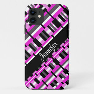 Gedroogd in roze, zwarte & grijze persoonlijke naa Case-Mate iPhone case