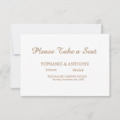 Gedroogd pampasgras Neem een zitplaats Kaart Notitiekaartje (Achterkant)