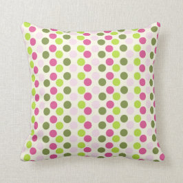 Gedroogd patroon in roze en groen kussen