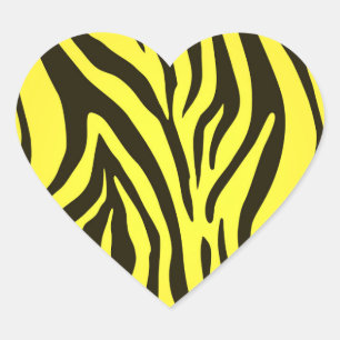 Gedroogd pringspatroon voor zebra hart sticker