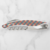 Gedroogd rood groen en beige vlecht patroon kurkentrekker (Achterkant)