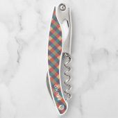 Gedroogd rood groen en beige vlecht patroon kurkentrekker (Achterkant)