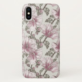 Gedroogd Roze Hibiscus Flowers Patroon Case-Mate iPhone Case (Achterkant)