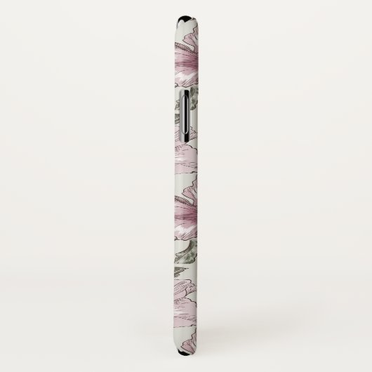 Gedroogd Roze Hibiscus Flowers Patroon Case-Mate iPhone Case (Achterkant / rechts)