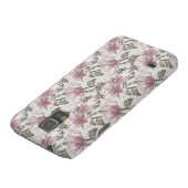 Gedroogd Roze Hibiscus Flowers Patroon Case-Mate Samsung Galaxy Hoesje (Onderkant)