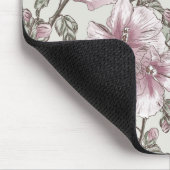 Gedroogd Roze Hibiscus Flowers Patroon Muismat (Hoek)