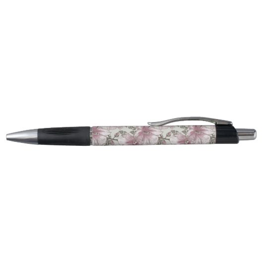 Gedroogd Roze Hibiscus Flowers Patroon Pen (Bovenkant)
