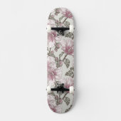 Gedroogd Roze Hibiscus Flowers Patroon Persoonlijk Skateboard (Voorkant)