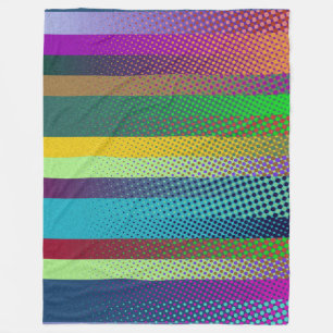 Gedroogd Stripes Patroon gekleurd + uw ideeën Fleece Deken