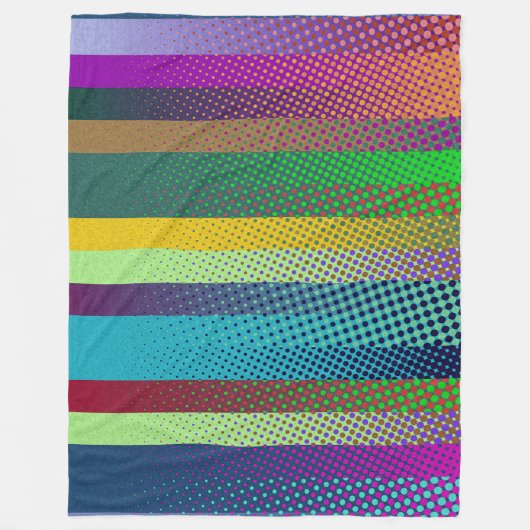 Gedroogd Stripes Patroon gekleurd + uw ideeën Fleece Deken (Voorkant)