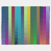 Gedroogd Stripes Patroon gekleurd + uw ideeën Fleece Deken (Voorkant (Horizontaal))