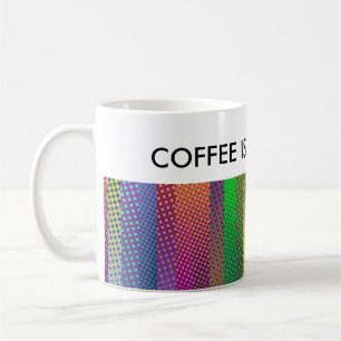Gedroogd Stripes Patroon gekleurd + uw ideeën Koffiemok