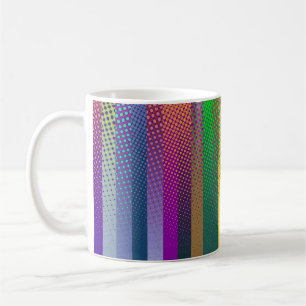 Gedroogd Stripes Patroon gekleurd + uw ideeën Koffiemok