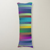 Gedroogd Stripes Patroon gekleurd + uw ideeën Lichaamskussen (Voorkant Verticaal)