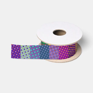 Gedroogd Stripes Patroon gekleurd + uw ideeën Satijnen Lint