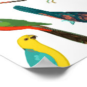 Gedroogd van wolkleurige tropische waterverven poster (Hoek)