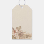 Gedroogd Vrijgezellenfeest van palmpampasgras Cadeaulabel (Achterkant)