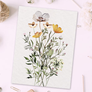 Gedroogd Wildflower boeket Briefkaart