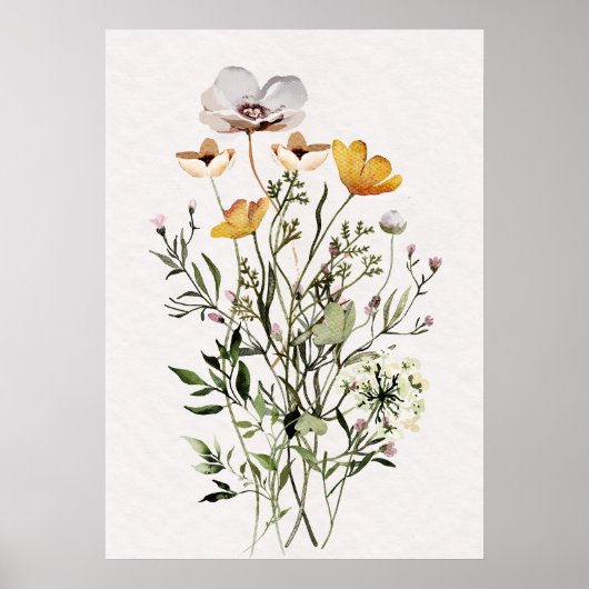 Gedroogd Wildflower boeket Poster (Voorkant)