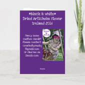 Gedroogde Artichoke Flower Kaart (Achterkant)
