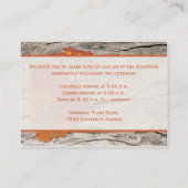 Gedroogde Autumn Leaves and Flowers Enclosure Kaar Informatiekaartje (Achterkant)