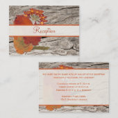 Gedroogde Autumn Leaves and Flowers Enclosure Kaar Informatiekaartje (Voorkant / Achterkant)