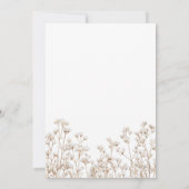 Gedroogde Baby's Breath Doop Uitnodiging (Achterkant)
