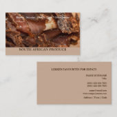 Gedroogde biltong jerky cured photography visitekaartje (Voorkant / Achterkant)