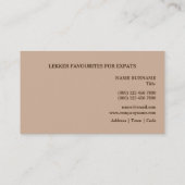 Gedroogde biltong jerky cured photography visitekaartje (Achterkant)