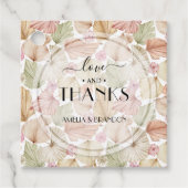 Gedroogde Bladeren Bloemen Bruidsmeisjesfeest Bedankjes Labels (Voorkant)