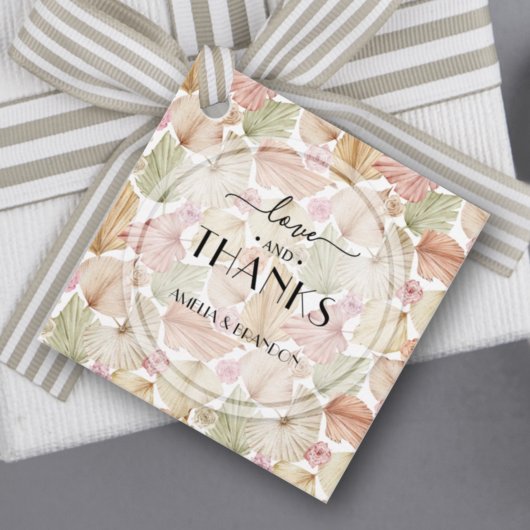 Gedroogde Bladeren Bloemen Bruidsmeisjesfeest Bedankjes Labels