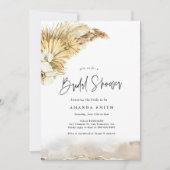 Gedroogde bladeren Pampas Grass Boho Beige Vrijgez Kaart (Voorkant)