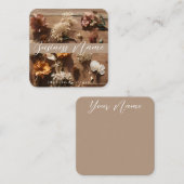gedroogde bloem | Boho | esthetisch | Visitekaartj Vierkante Visitekaartje (Voorkant / Achterkant)