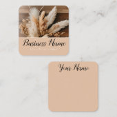 gedroogde bloem | Boho | esthetisch | Visitekaartj Vierkante Visitekaartje (Voorkant / Achterkant)